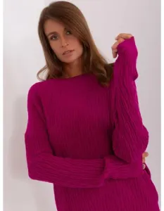 Dámsky sveter s okrúhlym výstrihom ALFRIDA fialový