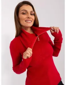 Dámsky sveter s rolákom AISA červený