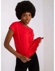 Hierro MAYFLIES Červené dámske tričko s volánmi