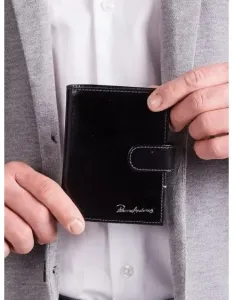 Čierna elegantná pánska kožená peňaženka #1829550