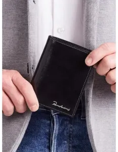 Čierna elegantná pánska vertikálna peňaženka