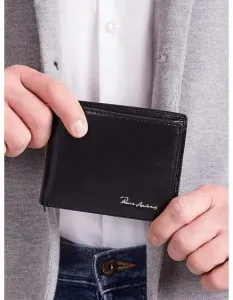 Čierna horizontálna elegantná pánska peňaženka