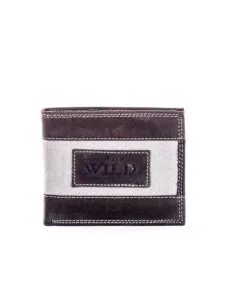 Čierna kožená pánska peňaženka s textilným modulom #1829724