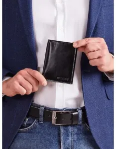 Čierna vertikálna kožená peňaženka #1830083