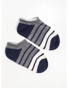 Dámske pruhované ponožky NORMAN sivé tmavomodré