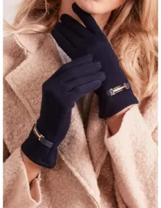 Dámske rukavice so sponou KARSYN tmavo modré