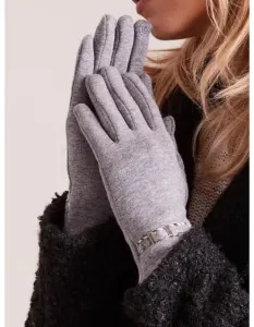 Dámske rukavice so sponou STIA šedé