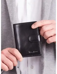 Elegantná vertikálna pánska peňaženka čierna