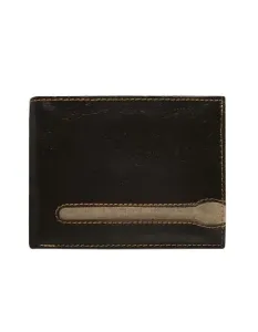 Hnedá horizontálna pánska peňaženka z pravej kože
