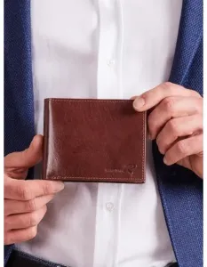 Hnedá pánska horizontálna otvorená peňaženka