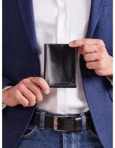 Pánska čierna kožená peňaženka #1829490