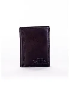 Pánska čierna peňaženka s prešívaním a reliéfom