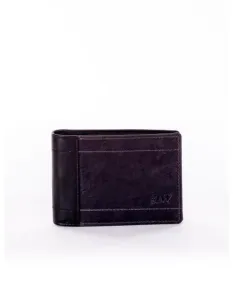 Pánska čierna sivá peňaženka s prešívaním