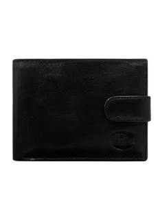 Pánska horizontálna kožená peňaženka Black #1829484