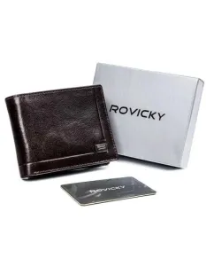 Pánska kožená peňaženka Rovicky CPR-021-BAR RFID