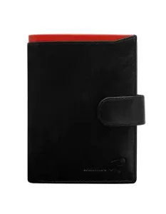 Pánska kožená peňaženka s červenou vložkou