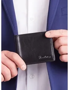Pánska podlhovastá kožená peňaženka čierna