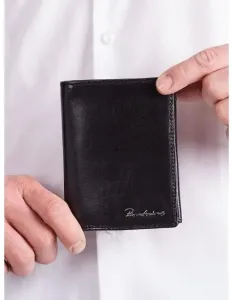 Pánska vertikálna elegantná peňaženka Black