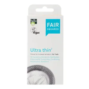 Vegánske kondómy Ultra tenké Fair Squared Obsah: 10 ks