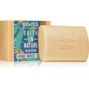 Faith in Nature Prírodné tuhé mydlo Modrý céder (Hand Made Soap) 100 g