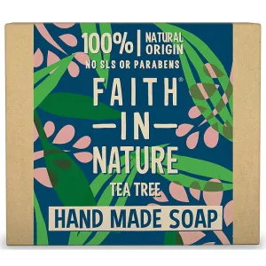 Faith In Nature Hand Made Soap Tea Tree prírodné tuhé mydlo s extraktom z čajovníku 100 g