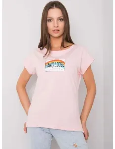 Dámske tričko s potlačou ALOHA svetlo ružová