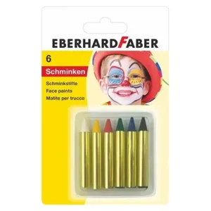 Farby na tvár v ceruzke Eberhard Faber 6 ks (Farby na tvár pre deti)