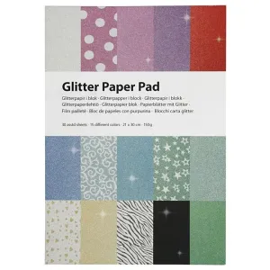 Trblietavý farebný papier A4 - sada 30 ks (dekoračný papier)