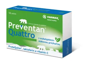 FARMAX Preventan Quattro + vitamín C tbl 1x12 ks