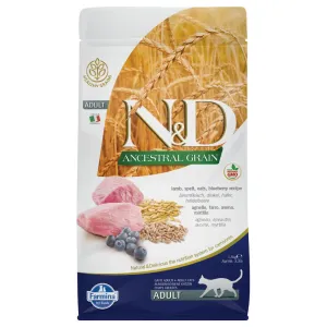 Farmina N&D cat AG adult, lamb, spelt, oats & blueberry granule pre mačky 1,5kg