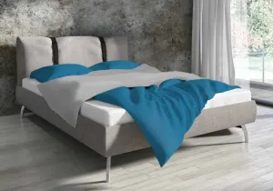 Bavlnené obojstranné posteľné obliečky tyrkysovej farby 3 časti: 1ks 160 cmx200 + 2ks 70 cmx80