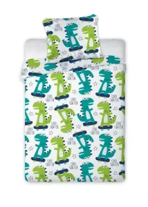 Detské bavlnené posteľné prádlo Dino 002 - 100x135 cm