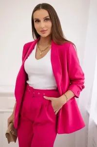 Elegant fuchsia jacket and trouser set