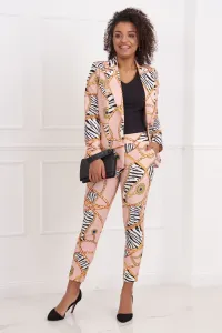 Elegant trousers with powder pattern #4800023