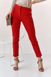 Elegant trousers with red pleated #5349357