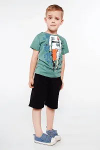 Boys' T-shirt with green application