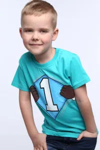 Boys' T-shirt with mint number #4780040