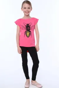 Girl's T-shirt with amaranth bee #4779447
