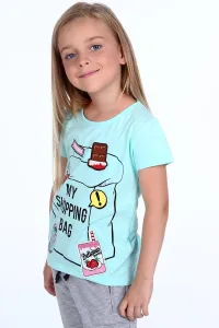 Girls' T-shirt with mint patches #5367239