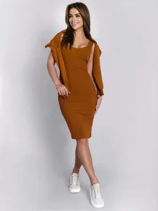 Women's pencil dress set with short oversize taba sweatshirt #8965119