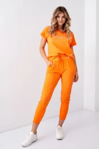 Women's summer set with orange lace