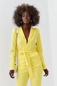 Elegant yellow overall with long sleeves