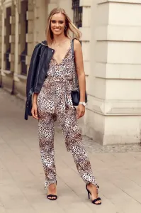 Women's overall with leopard straps