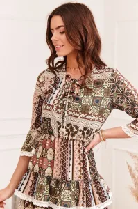 Patterned dress with ruffles #4800289