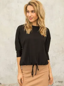 Black oversize women's blouse FOR FITNESS