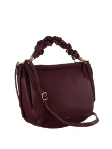 Ladies' maroon bag made of ecological leather