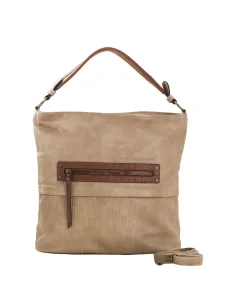 Beige Eco-Leather Shopping Bag