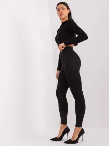 Black basic leggings with high waist RUE PARIS #8461052