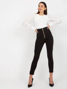 Black elegant leggings with zipper OCH BELLA