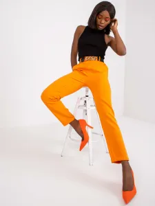 Jasne oranžové oblekové nohavice s ozdobným sevillským opaskom #4974039